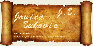 Jovica Duković vizit kartica